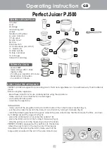 Preview for 7 page of JEWEL Perfect Juicer PJ500 Operating Instructions Manual