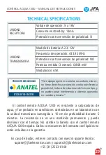 Preview for 30 page of JFA Electronicos ACQ 1200 Instruction Manual