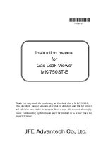 JFE Advantech MK-750ST-E Instruction Manual preview