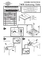 Предварительный просмотр 1 страницы JG International Furniture 740W Gathering Table Assembly Instructions