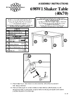 Предварительный просмотр 1 страницы JG 698W1 Assembly Instructions