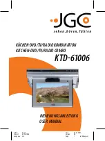 Preview for 1 page of JGC KTD-61006 User Manual