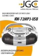 JGC KW-72MP3-USB User Manual preview