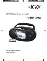 JGC RRMP 4700 User Manual preview