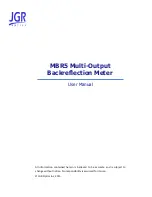 JGR MBR5 User Manual предпросмотр