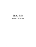 Preview for 1 page of JHCTech FEBC-5950 User Manual