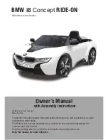 Preview for 1 page of Jiajia Ride-On Co. BMW i8 Concept RIDE-ON Owner'S Manual With Assembly Instructions