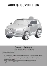 Jiajia AUDI Q7 SUV Owner'S Manual With Assembly Instructions preview