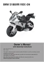 Preview for 1 page of Jiajia BMW S1000RR RIDE-ON Owner'S Manual With Assembly Instructions