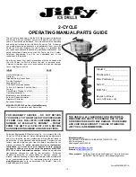 Preview for 1 page of Jiffy Ice Drill 2-Cycle Operating Manual