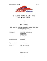 Preview for 1 page of Jihlavan KP-5 ASA Pilot Operating Handbook