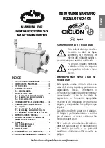 Preview for 1 page of JIMTEN CICLON CS Installation Instructions And Maintenance Manual