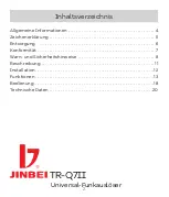 Предварительный просмотр 2 страницы Jinbei TR-Q7II Manual