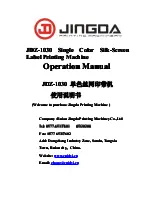 JINGOA JDZ-1030 Operation Manual preview