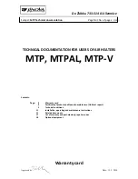 Preview for 1 page of Jinova MTP Technical Documentation Manual