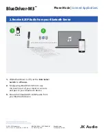 Preview for 3 page of JK Audio BlueDriver-M3 Connect Applications