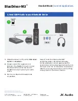 Preview for 4 page of JK Audio BlueDriver-M3 Connect Applications