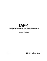 JK Audio TAP-1 User Manual preview