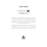 Preview for 1 page of JL Audio 10WX Owner'S Manual