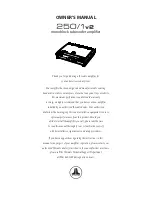 JL Audio 250/1v2 Owner'S Manual preview