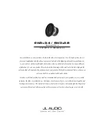 JL Audio 6W3v3-4 Owner'S Manual preview