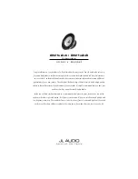 Preview for 1 page of JL Audio 8W1v2-4 Owner'S Manual