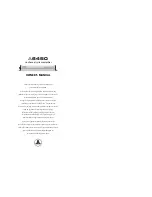 Preview for 1 page of JL Audio A6450 Owner'S Manual