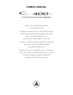 Preview for 1 page of JL Audio C1-400 series Owner'S Manual