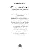 Preview for 1 page of JL Audio C2-650x Owner'S Manual