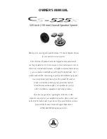 Preview for 1 page of JL Audio C5-252x Owner'S Manual