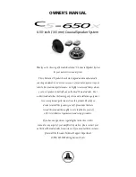 Предварительный просмотр 1 страницы JL Audio C5-650x Owner'S Manual