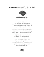 JL Audio CleanSweep CL_SES Owner'S Manual preview