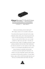 JL Audio ClenSweep CL441 dsp Owner'S Manual preview