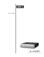 Preview for 1 page of JL Audio CR-1 Owner'S Manual