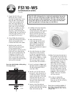 Preview for 1 page of JL Audio FS110-W5 Series Installation Instructions