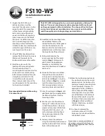 Preview for 1 page of JL Audio FS110-W5 Installation Instructions