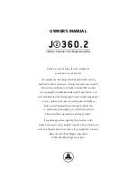 JL Audio J2360.2 Owner'S Manual preview