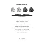 Preview for 1 page of JL Audio M8W5 Owner'S Manual