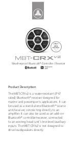 JL Audio MBT-CRX v2 User Manual preview