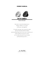 Preview for 1 page of JL Audio MX10IB3 Owner'S Manual