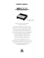 Preview for 1 page of JL Audio NexD XD200/2 Owner'S Manual