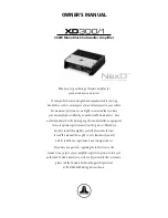 Preview for 1 page of JL Audio NexD XD300/1 Owner'S Manual