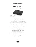 JL Audio RD400/4 Owner'S Manual preview