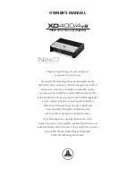 JL Audio XD 400/4v2 Owner'S Manual предпросмотр