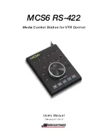 Предварительный просмотр 1 страницы JLCooper Electronics MCS6 RS-422 User Manual