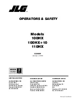 JLG 100HX Operators & Safety предпросмотр