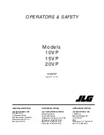 JLG 10VP Operators & Safety предпросмотр