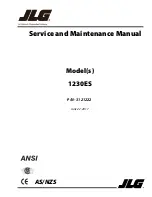 JLG 1230ES Service And Maintenance Manual preview