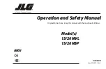 Preview for 1 page of JLG 15MSP Series Operation And Safety Manual