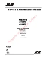 JLG 3394RT Service Maintenance Manual предпросмотр